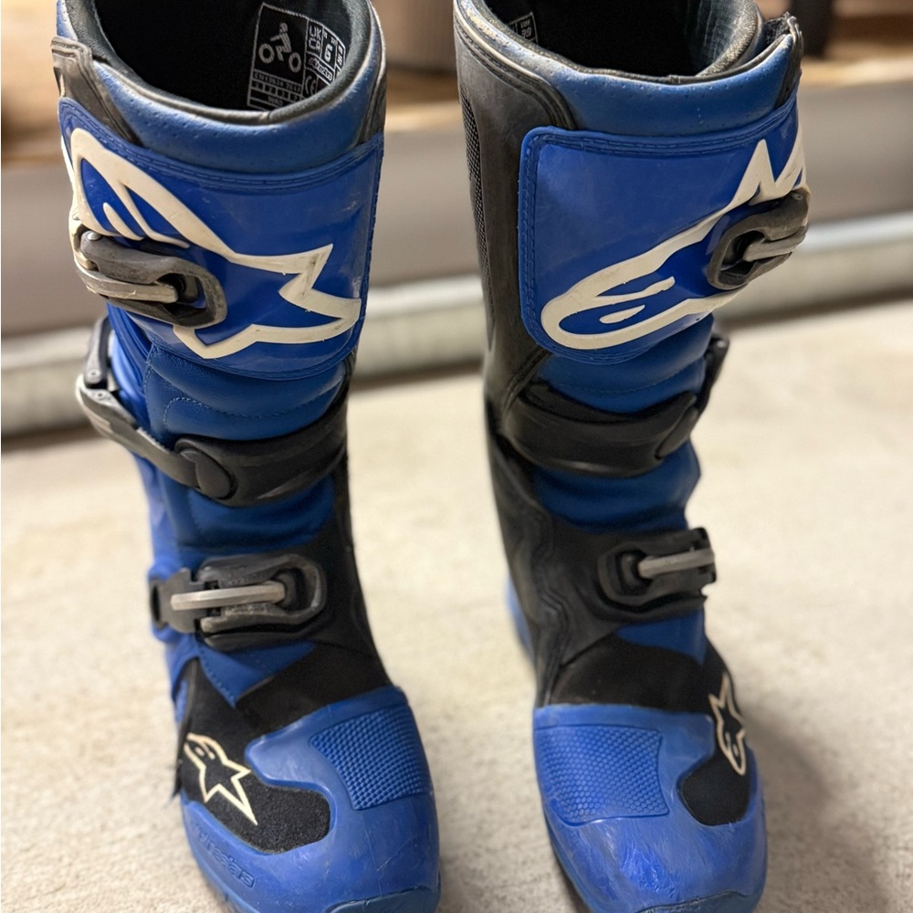Alpinestars Blue and Black Kids Boots